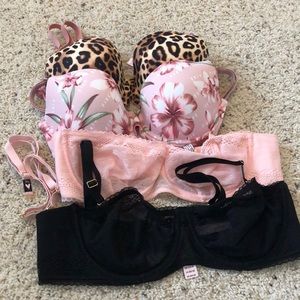 Bundle of 4 pink/ Victoria’s Secret bras